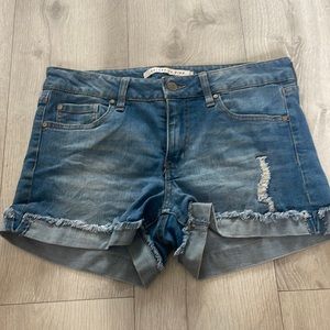 Celebrity pink denim shorts size 5.